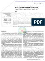 P Glycoprotein Pharmacological Relevance