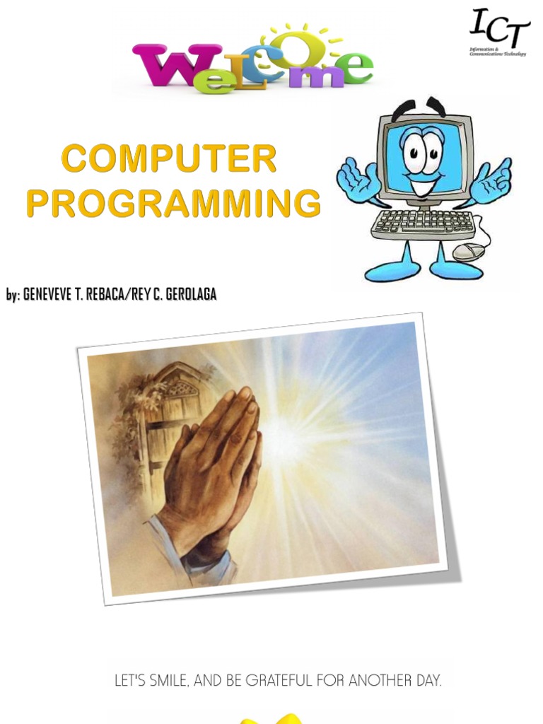 My Presentation in Computer Programming | PDF | Algorithms | Software Bug