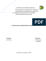 Monografía El Estado en El Sistema Educativo Venezolano (Autoguardado)