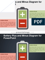 Battery Plus Minus Diagram PowerPoint