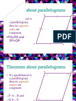 Theorems About Parallelograms: - If A Quadrilateral Is A Parallelogram, Then Its Are Congruent. PQ RS and SP QR