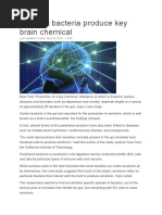 How Gut Bacteria Produce Key Brain Chemical: Last Updated: Friday, April 10, 2015 - 13:32