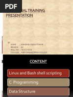 Industrial Training PPT C Bash Shell Data Structur Uing Linux