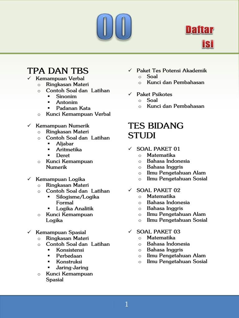 TPA Psikotes & Ujian MAsuk SMA PDF | PDF