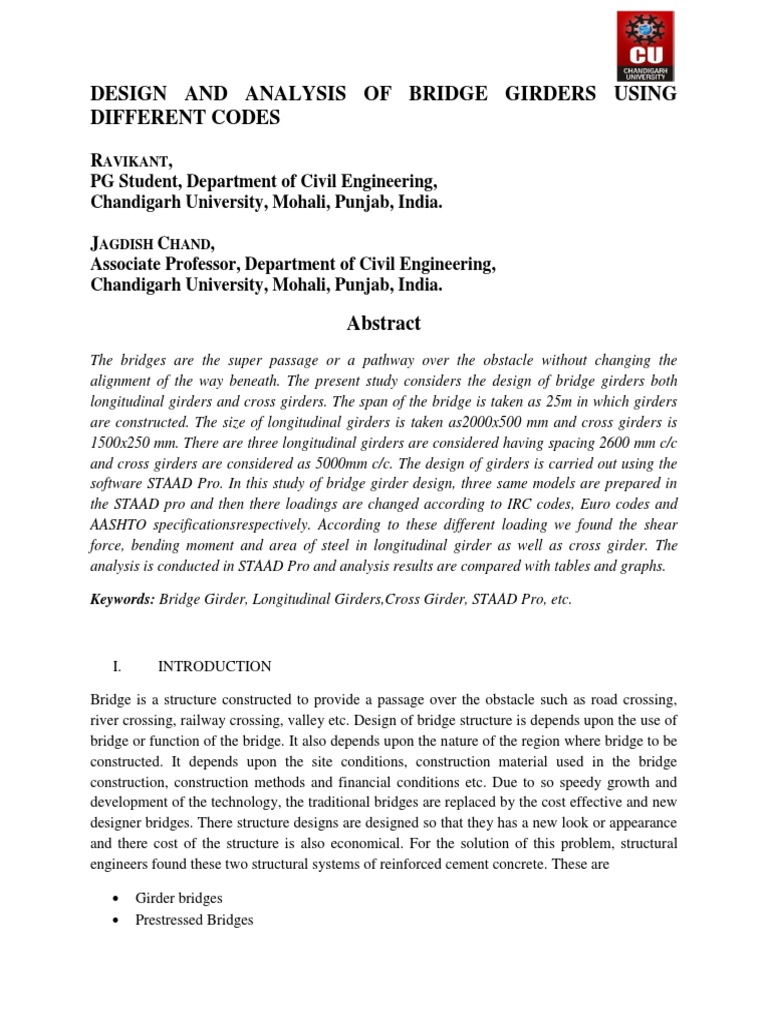 Bridge Design With Different Codes | PDF | Bridge | Bending