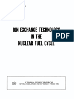 Ion Exchange Technology in The: Nuclear Fuel Cycle