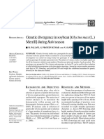 Genetic Divergence in Soybean (Glycine Max L. Merill) During Rabi Season