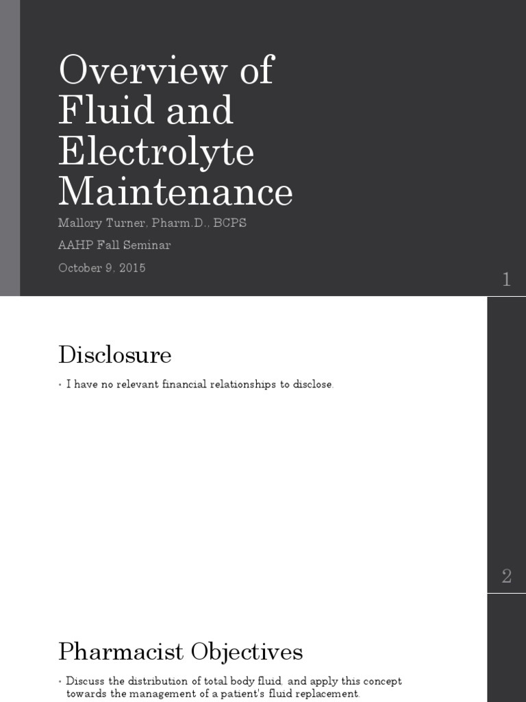 Fluid and Electrolyte Management Guide | PDF | Calcium In Biology ...