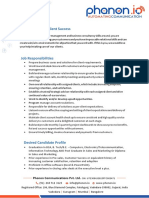 Job Description-Client Success: Phonon Communications Pvt. LTD