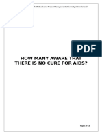  HOW MANY AWARE THAT THERE IS NO CURE FOR AIDS? 