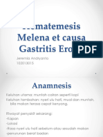 Hematemesis Melena Et Causa Gastritis Erosifpptx