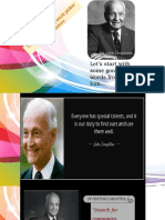 Let's Start With Some Good Words From Him : Sir John Templeton