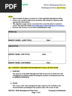 Risk Management Plan Form - Greenlight Guru