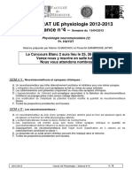 Séance N°4 - : TUTORAT UE Physiologie 2012-2013