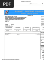 Sample BSNL Bill - Invoice - Cheque