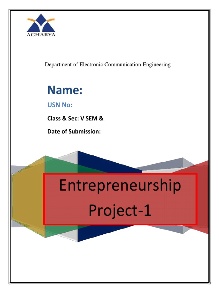 Entrepreneurship Project Guidelines | PDF