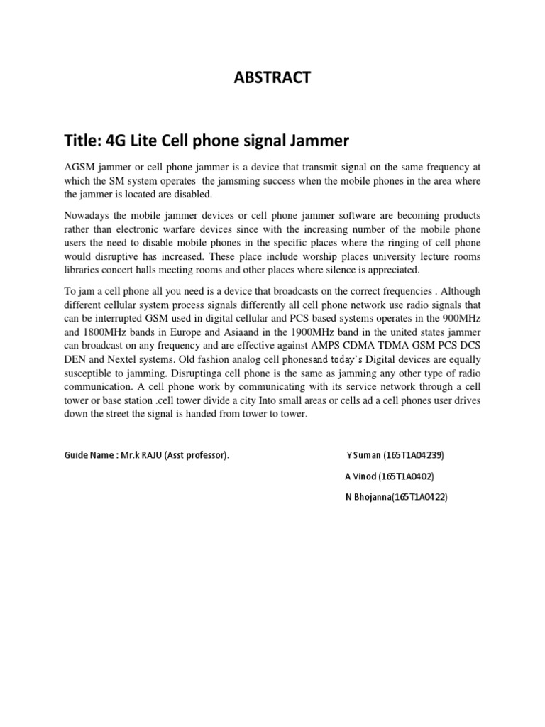 Cell Phone Signal Jammer Using Ic 555 Timer PDF