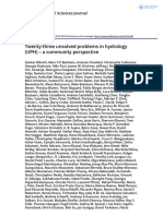 Twenty Three Unsolved Problems in Hydrology UPH a Community Perspective