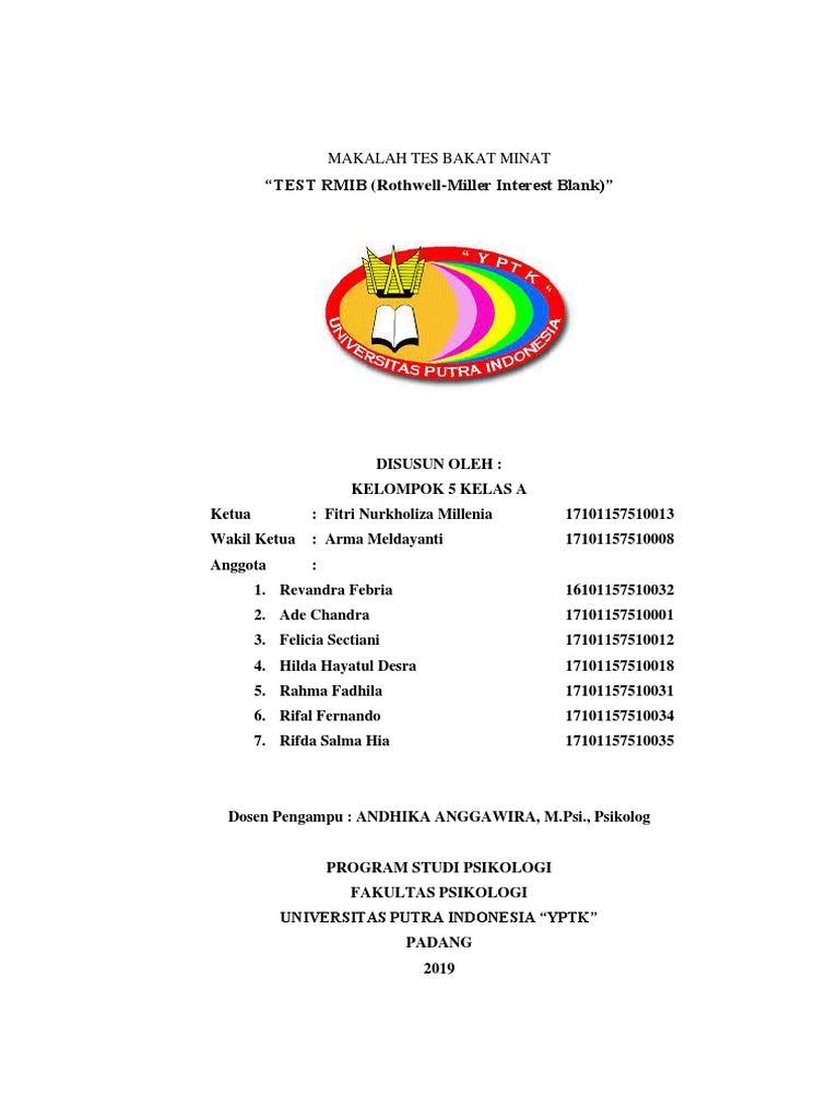 Tes RMIB: Panduan dan Analisis | PDF