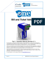 Bill and Ticket Validator: Part 1: Operation Manual (Revision 8.1)