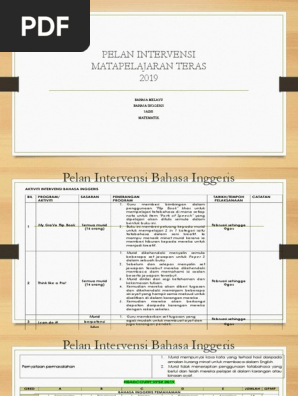 Pelan Intervensi Pdf