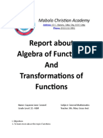 1 Algebra of Functions