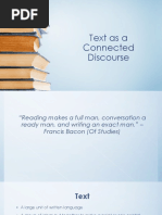 Text As A Connected Discourse