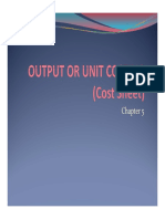 Output Costing Method & Cost Sheet