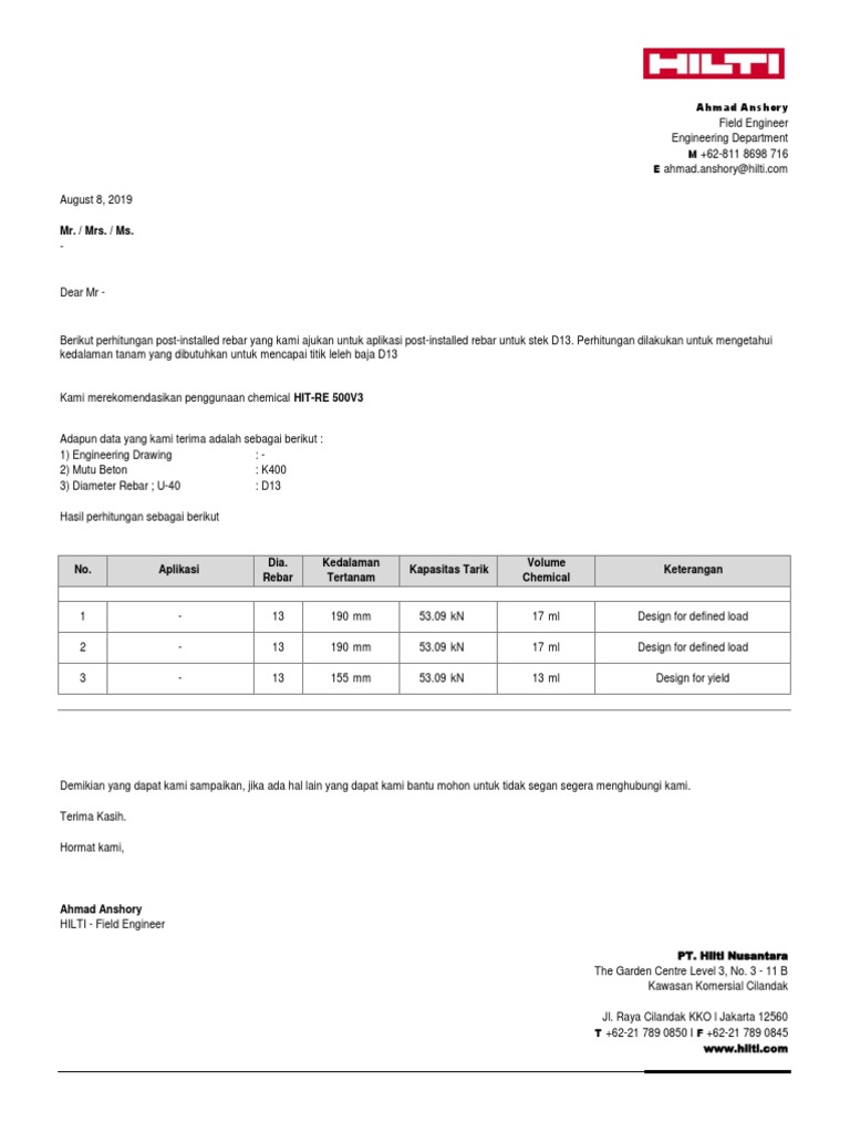 Hilti Rebar Calculation.pdf Beam (Structure) Yield (Engineering)