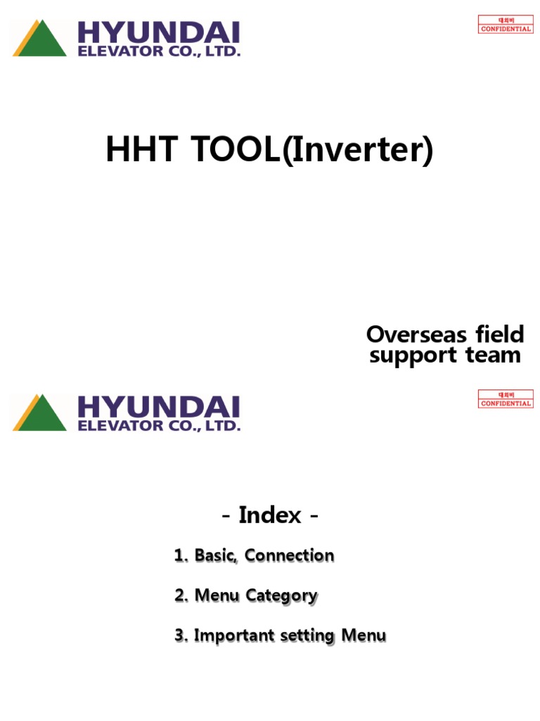 HHT Tool Manual for Elevators | PDF | Power Inverter | Electrical ...
