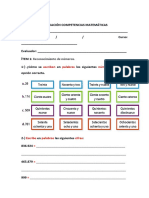 COMPETENCIAS MATEMÁTICA EVALUACIÓN final 