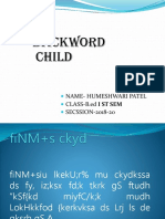 Backword Child