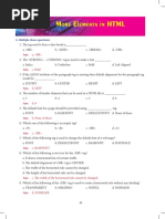 More Elements in HTML: A. Multiple Choice Questions