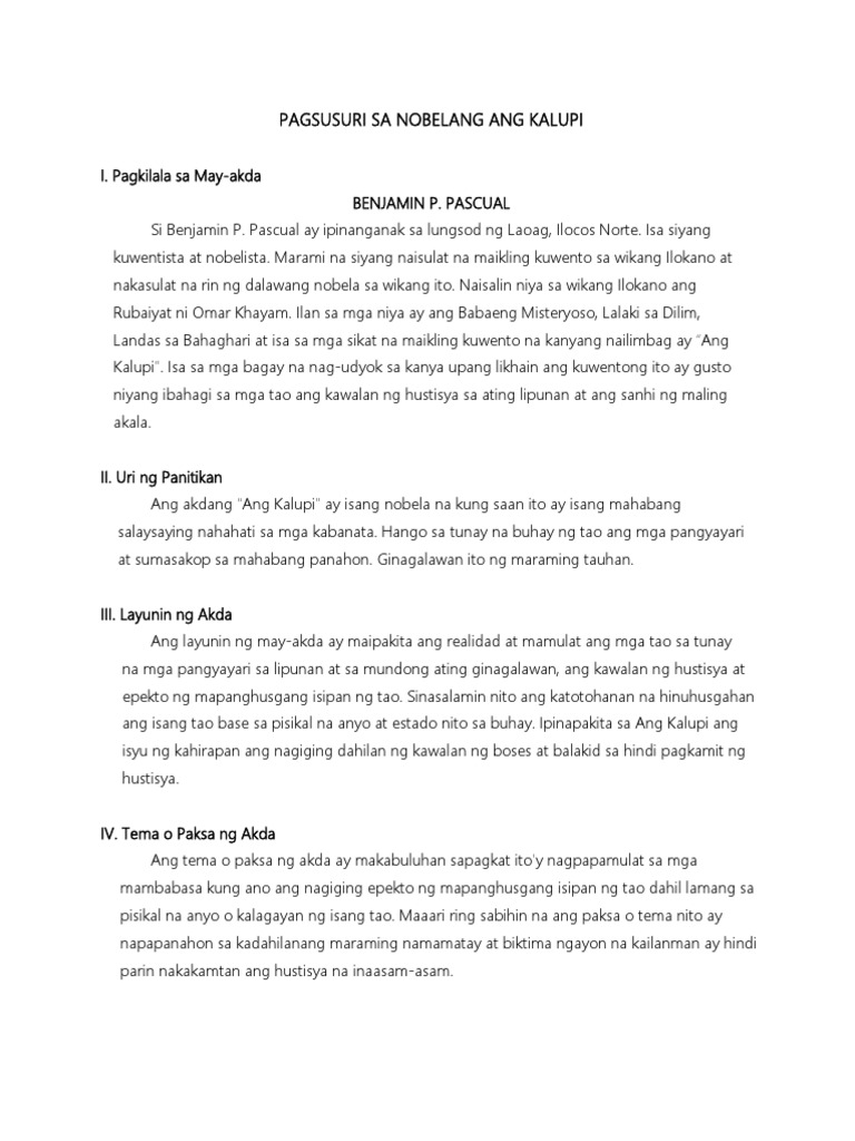 Sample NG Pagsusuri NG Akda | PDF