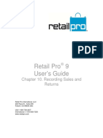 Retail Pro 9 User's Guide: Chapter 10. Recording Sales and Returns