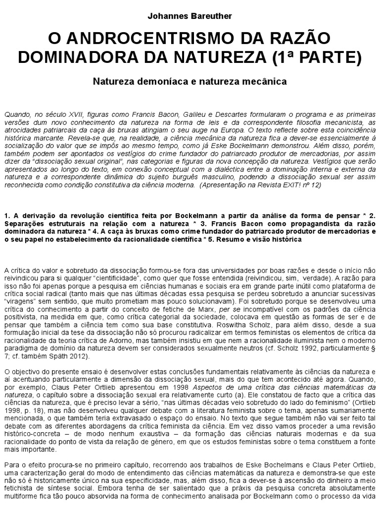 Androcentrismo, PDF, Science