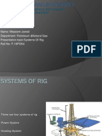 Name: Waseem Jamali Department: Petroleum &natural Gas Presentation Topic:systems of Rig Roll No: F-16PG54