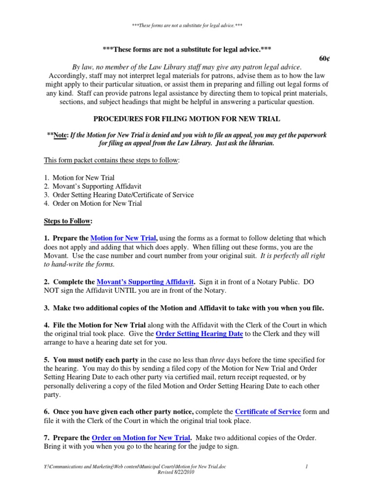 Motion Newtrial 16  PDF  Affidavit  Notary Public