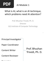 AI Module 1 What Is AI, What Is An AI Technique, Which Problems Need AI Attention?