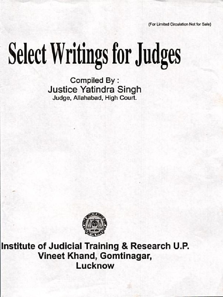 Select Writings For Judges | PDF