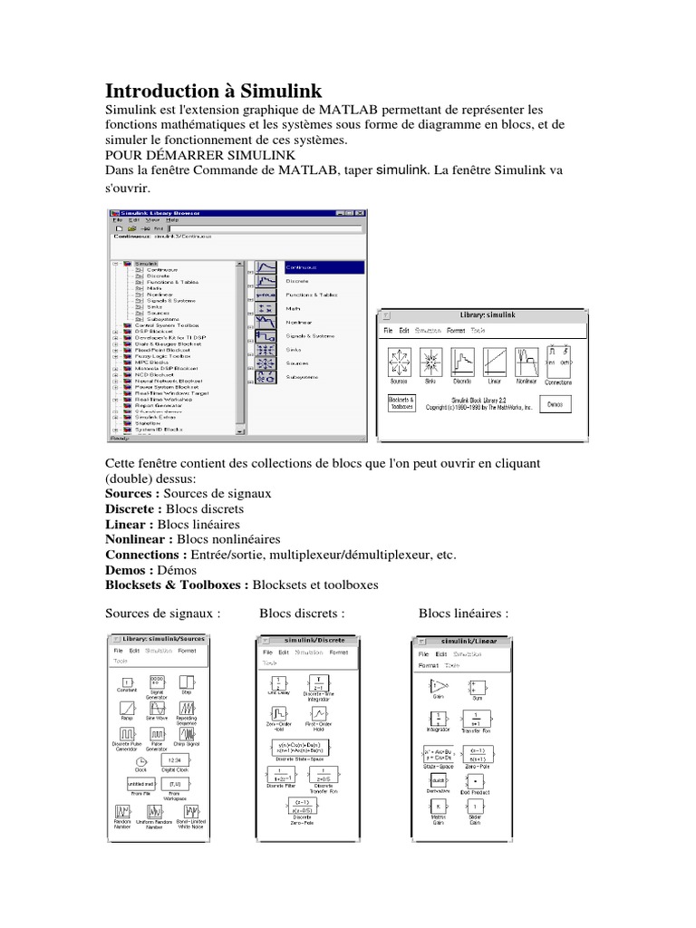 Introduction à Simulink et ses fonctionnalités | PDF | Programmation ...