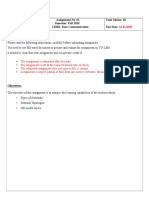 Assignment No. 01 Semester: Fall 2019 CS601: Data Communication Total Marks: 20 Due Date