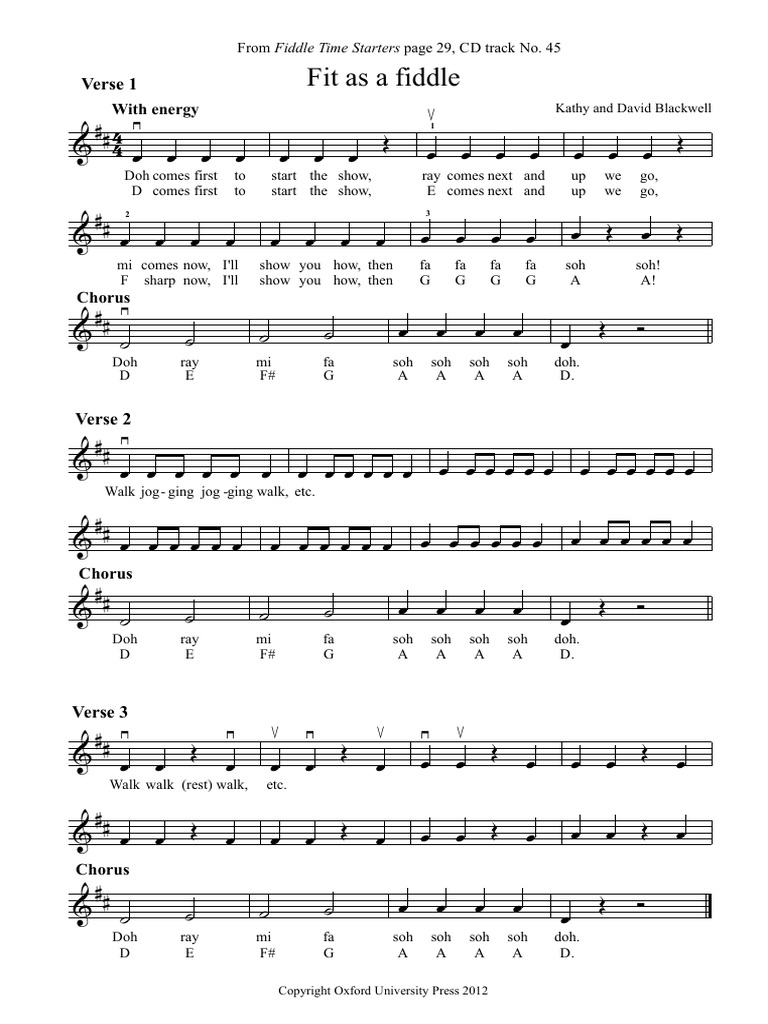 Fit As A Fiddle Violin PDF | PDF