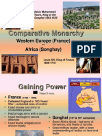 Comparative Monarchy France and Songhay 2019