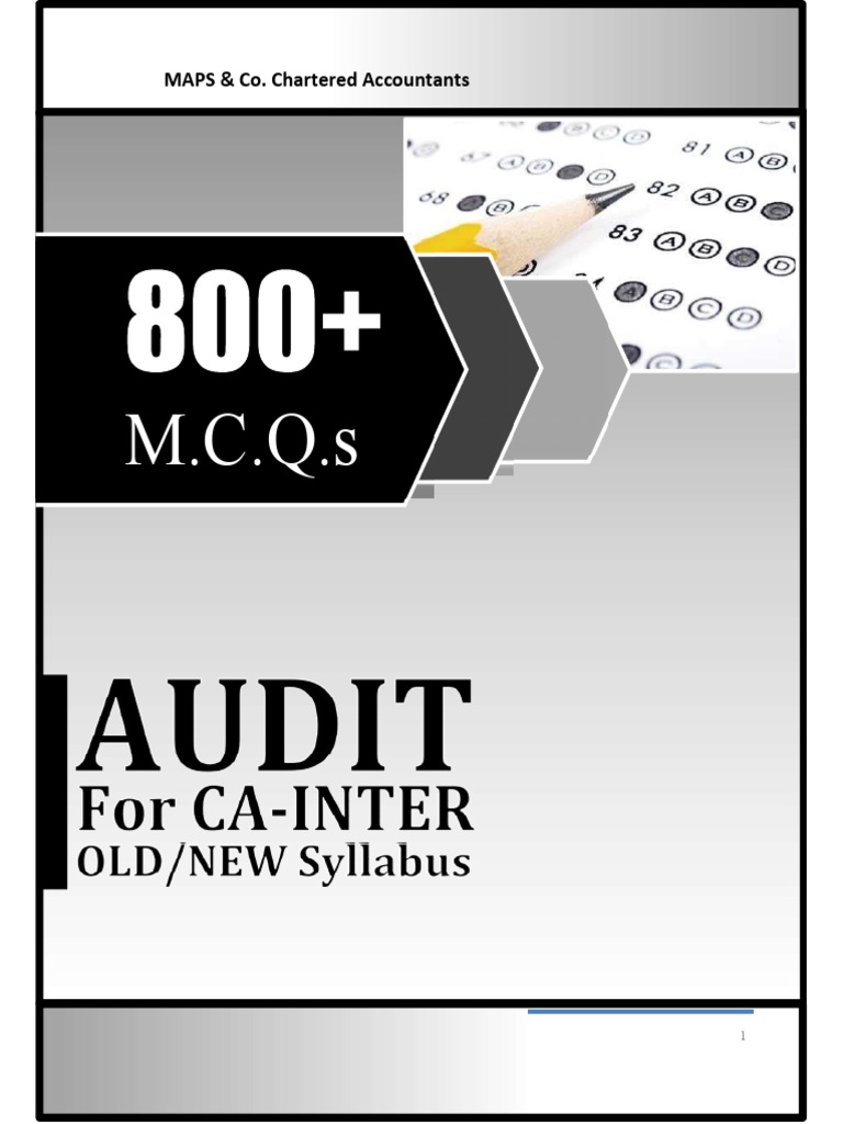 Audit MCQ Maps | PDF | Financial Audit | Internal Control