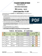 3rd Merit List MBA 2 Years Morning 2019