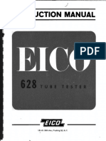EICO 628 Tube Tester Instructions Manual 2 Cleme