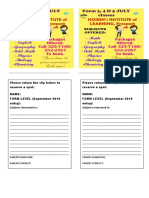 Form 3 Summer Info Flyer