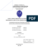 Clima laboral Ministerio Agricultura