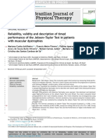 Reliability, Validity and Description of Timed Performance of Jebsen-Taylor Test